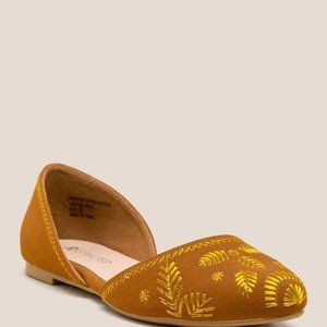 RESTRICTED D'ORSAY EMBROIDERED FLATS